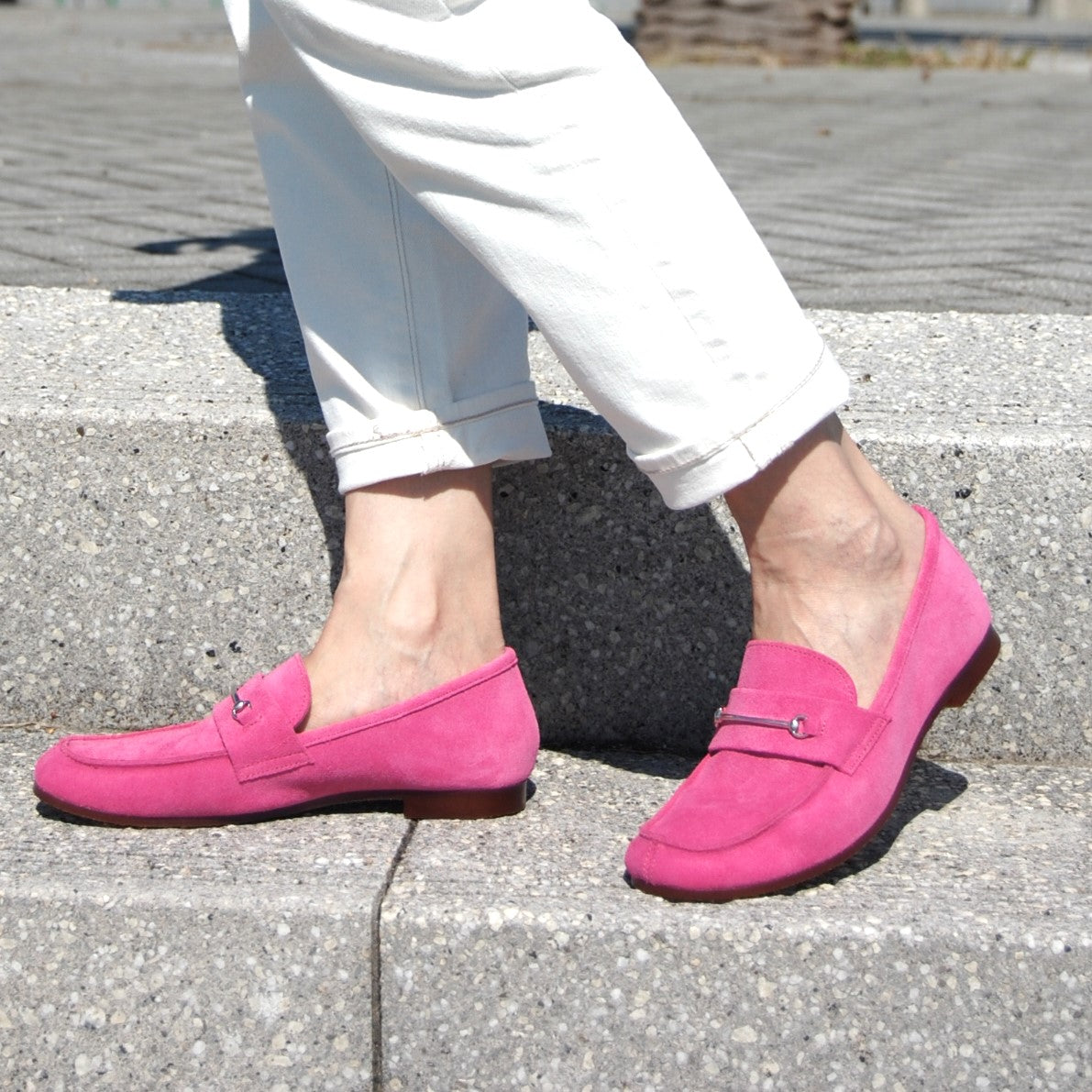 CATCH BALL デニッシュ 380-09 ピンクスエード ビットローファー