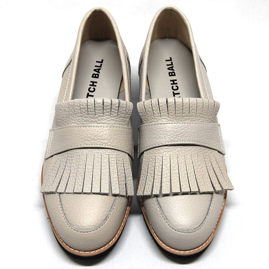 CATCHBALL　600-03　ライトグレー　キルトローファー