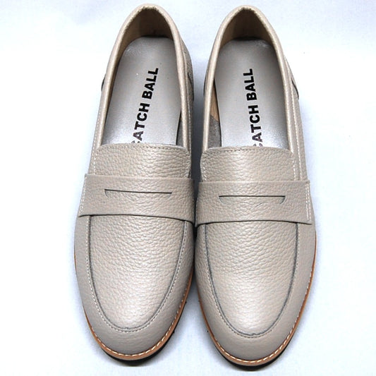 CATCHBALL　610-03　ライトグレー コインローファー