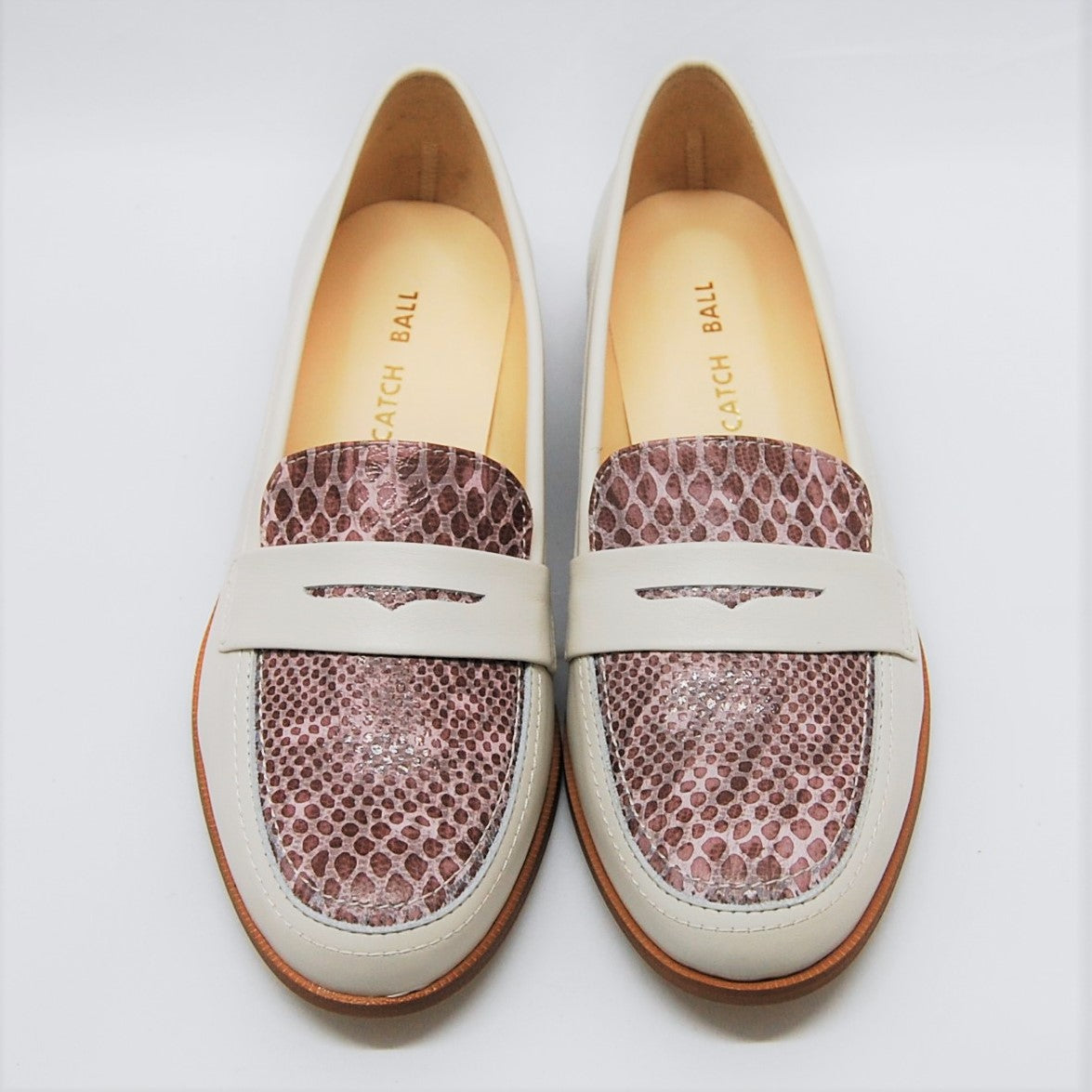 CATCHBALL　KYOTO　170-235　アイボリー/ヘビ型押し